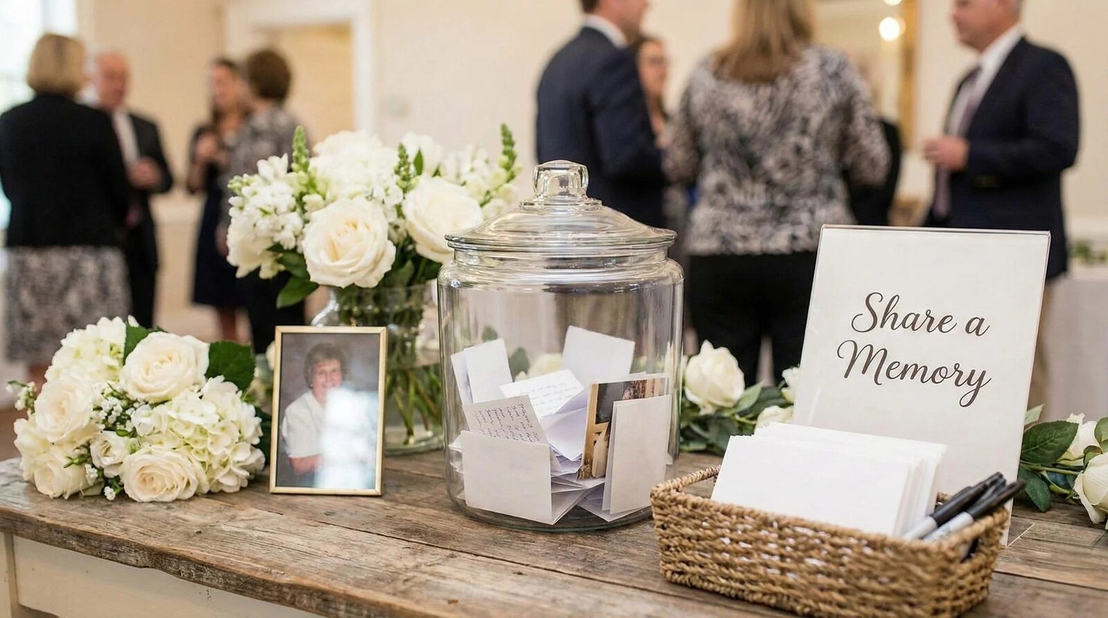 Memory jar at a celebration of life